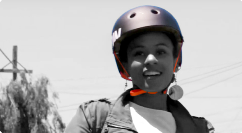 Video thumbnail of girl on scooter